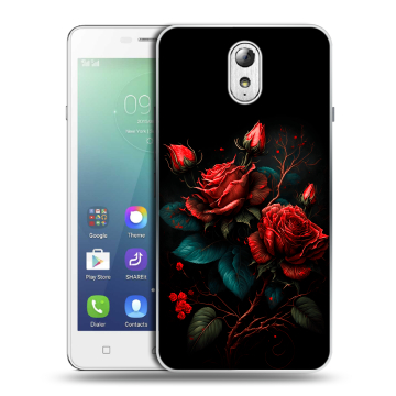 Силиконовый чехол на Lenovo Vibe P1m с принтом Розы красные