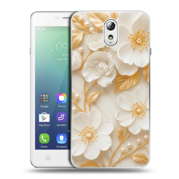 Силиконовый чехол на Lenovo Vibe P1m с принтом Цветы Силиконовый чехол на Lenovo Vibe P1m с принтом Цветы