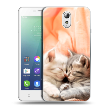 Силиконовый чехол на Lenovo Vibe P1m с принтом Котята