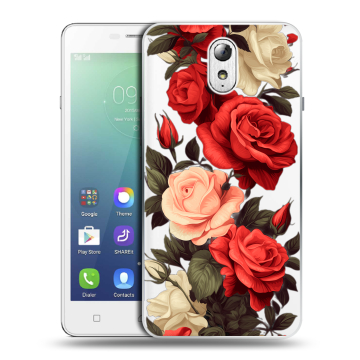 Силиконовый чехол на Lenovo Vibe P1m с принтом Розы