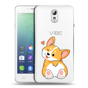 Силиконовый чехол на Lenovo Vibe P1m с принтом Корги