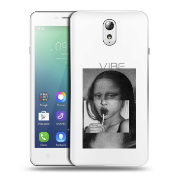 Силиконовый чехол на Lenovo Vibe P1m с принтом Мона Лиза