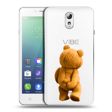 Силиконовый чехол на Lenovo Vibe P1m с принтом Медведь Силиконовый чехол на Lenovo Vibe P1m с принтом Медведь