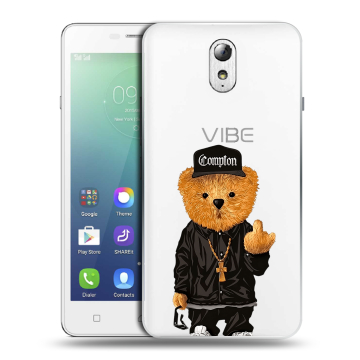 Силиконовый чехол на Lenovo Vibe P1m с принтом Плюшевый медведь