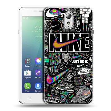Силиконовый чехол на Lenovo Vibe P1m с принтом Найк