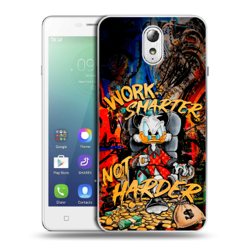 Силиконовый чехол на Lenovo Vibe P1m с принтом Дональд Дак Деньги