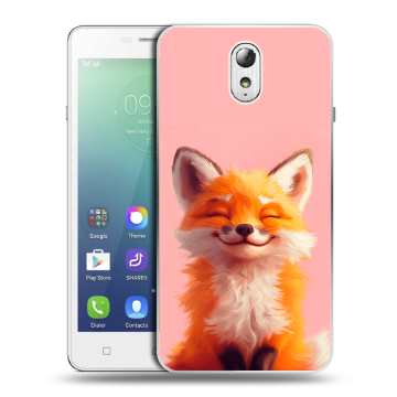 Силиконовый чехол на Lenovo Vibe P1m с принтом милая лиса Силиконовый чехол на Lenovo Vibe P1m с принтом милая лиса