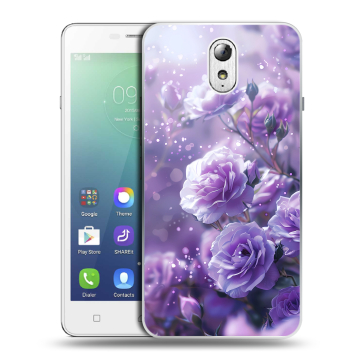 Силиконовый чехол на Lenovo Vibe P1m с принтом Розы цветы