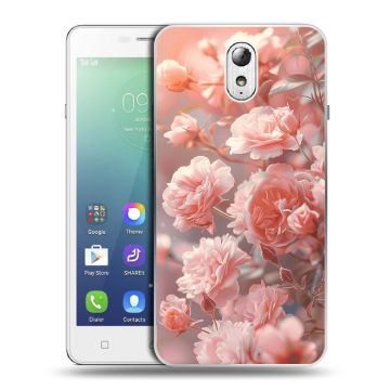 Силиконовый чехол на Lenovo Vibe P1m с принтом Розовые розы