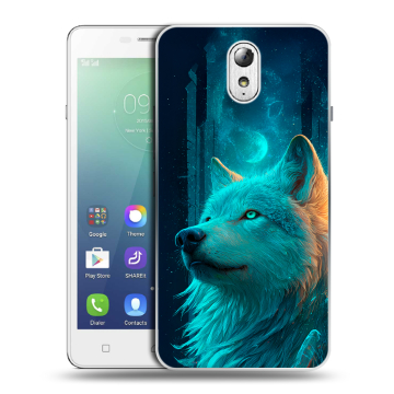 Силиконовый чехол на Lenovo Vibe P1m с принтом бабочки саккура
