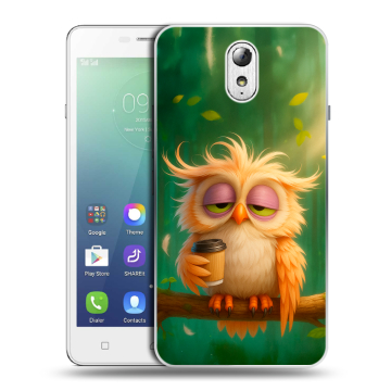 Силиконовый чехол на Lenovo Vibe P1m с принтом сова