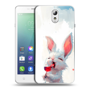 Силиконовый чехол на Lenovo Vibe P1m с принтом кролик зайчик