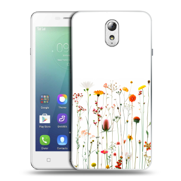 Силиконовый чехол на Lenovo Vibe P1m с принтом цветы