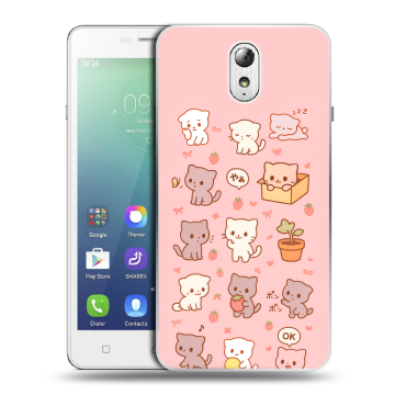 Силиконовый чехол на Lenovo Vibe P1m с принтом Hello Kitty Хелоу Кити