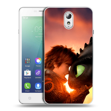 Силиконовый чехол на Lenovo Vibe P1m с принтом Как приручить дракона