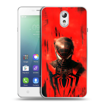 Силиконовый чехол на Lenovo Vibe P1m с принтом человек паук spiderman Силиконовый чехол на Lenovo Vibe P1m с принтом человек паук spiderman