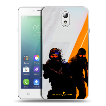 Силиконовый чехол на Lenovo Vibe P1m с принтом Контер страйк Counter strike