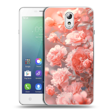 Силиконовый чехол на Lenovo Vibe P1m с принтом Розы цветы Силиконовый чехол на Lenovo Vibe P1m с принтом Розы цветы