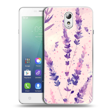 Силиконовый чехол на Lenovo Vibe P1m с принтом цветы лаванда Силиконовый чехол на Lenovo Vibe P1m с принтом цветы лаванда