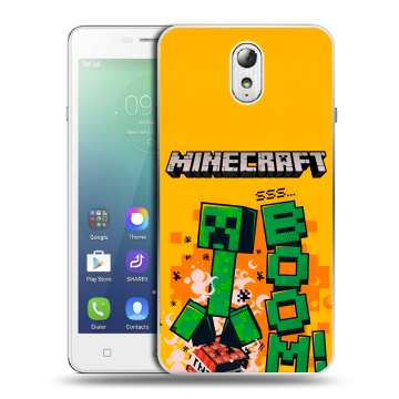 Силиконовый чехол на Lenovo Vibe P1m с принтом Майнкрафт Minecraft Силиконовый чехол на Lenovo Vibe P1m с принтом Майнкрафт Minecraft