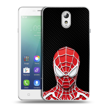 Силиконовый чехол на Lenovo Vibe P1m с принтом человек паук spiderman
