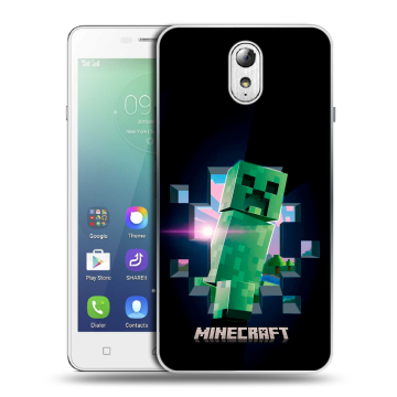 Силиконовый чехол на Lenovo Vibe P1m с принтом Майнкрафт Minecraft Силиконовый чехол на Lenovo Vibe P1m с принтом Майнкрафт Minecraft