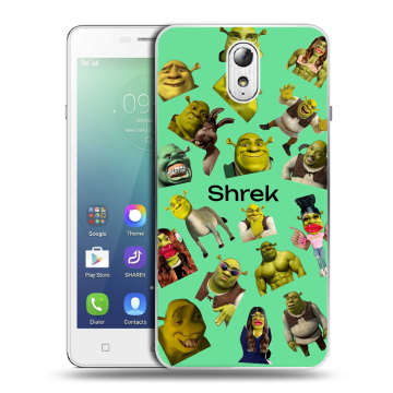 Силиконовый чехол на Lenovo Vibe P1m с принтом Шрек Shrek