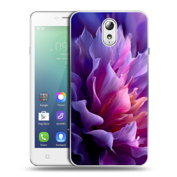 Силиконовый чехол на Lenovo Vibe P1m с принтом женский цветы
