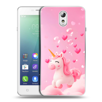 Силиконовый чехол на Lenovo Vibe P1m с принтом Единорог