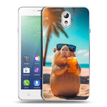 Силиконовый чехол на Lenovo Vibe P1m с принтом Капибара