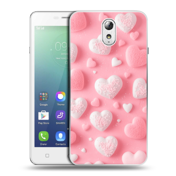 Силиконовый чехол на Lenovo Vibe P1m с принтом Сердечки