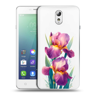 Силиконовый чехол на Lenovo Vibe P1m с принтом Цветы орхидеи