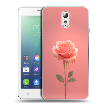 Силиконовый чехол на Lenovo Vibe P1m с принтом Розовая роза