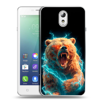 Силиконовый чехол на Lenovo Vibe P1m с принтом Медведь