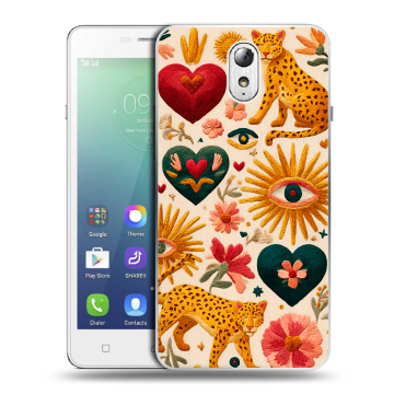 Силиконовый чехол на Lenovo Vibe P1m с принтом Модный принт