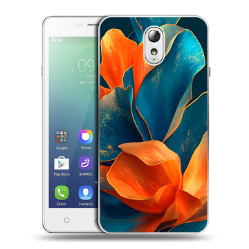Силиконовый чехол на Lenovo Vibe P1m с принтом Цветы