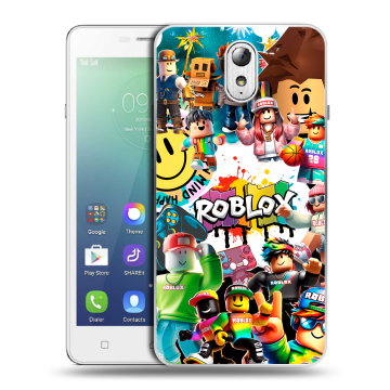 Силиконовый чехол на Lenovo Vibe P1m с принтом Roblox Роблокс