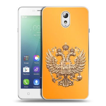 Силиконовый чехол на Lenovo Vibe P1m с принтом Герб Флаг России