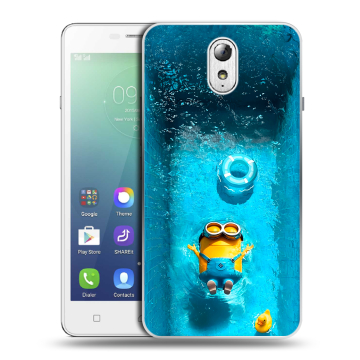 Силиконовый чехол на Lenovo Vibe P1m с принтом Миньоны