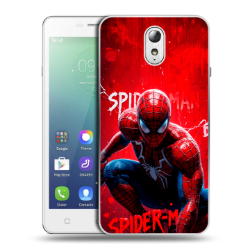 Силиконовый чехол на Lenovo Vibe P1m с принтом Spiderman Человек паук