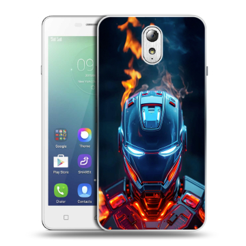 Силиконовый чехол на Lenovo Vibe P1m с принтом IronMan Железный человек