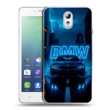 Силиконовый чехол на Lenovo Vibe P1m с принтом BMW БМВ