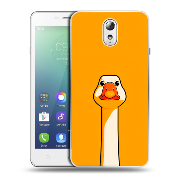Силиконовый чехол на Lenovo Vibe P1m с принтом Смешная утка