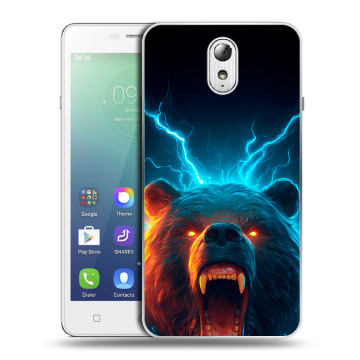 Силиконовый чехол на Lenovo Vibe P1m с принтом Медведь