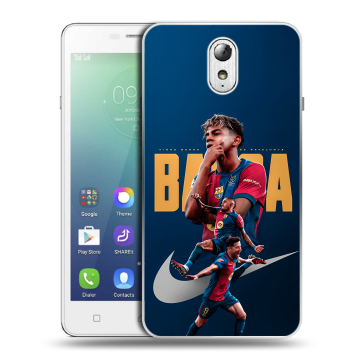 Силиконовый чехол на Lenovo Vibe P1m с принтом Барселона Barca Yamal Силиконовый чехол на Lenovo Vibe P1m с принтом Барселона Barca Yamal