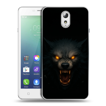 Силиконовый чехол на Lenovo Vibe P1m с принтом Волк