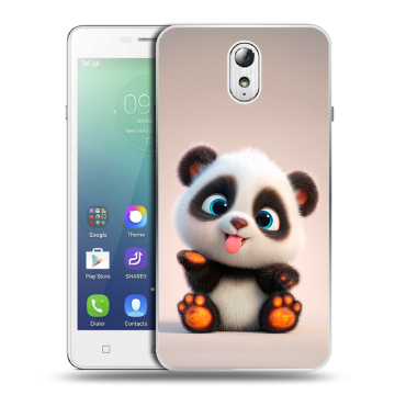 Силиконовый чехол на Lenovo Vibe P1m с принтом милая панда Силиконовый чехол на Lenovo Vibe P1m с принтом милая панда