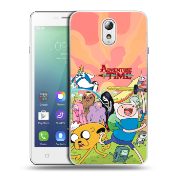 Силиконовый чехол на Lenovo Vibe P1m с принтом Adventure time Время приключений