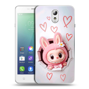 Силиконовый чехол на Lenovo Vibe P1m с принтом Labubu Лабубу
