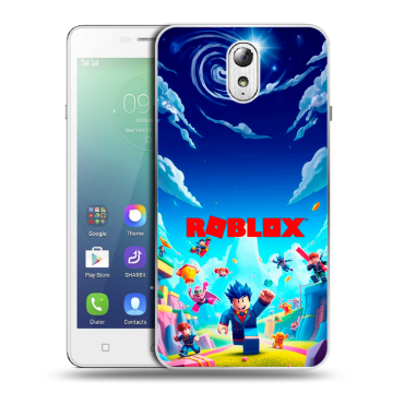 Силиконовый чехол на Lenovo Vibe P1m с принтом Roblox Роблокс